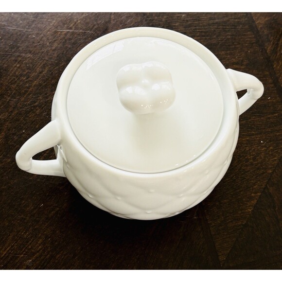 Mikasa VTG Fine China Palladio White Set Of 4 Teacups Saucers Creamer Sugar Bowl - Picture 5 of 9